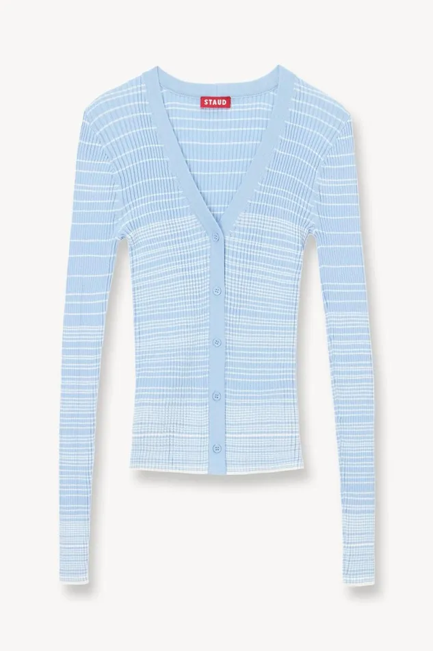 Women STAUD Knits CARGO SWEATER FRENCH BLUE WHITE
