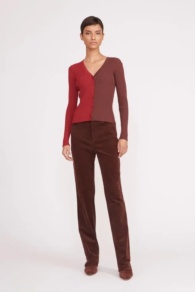 Women STAUD Knits CARGO SWEATER SYRAH CHOCOLATE
