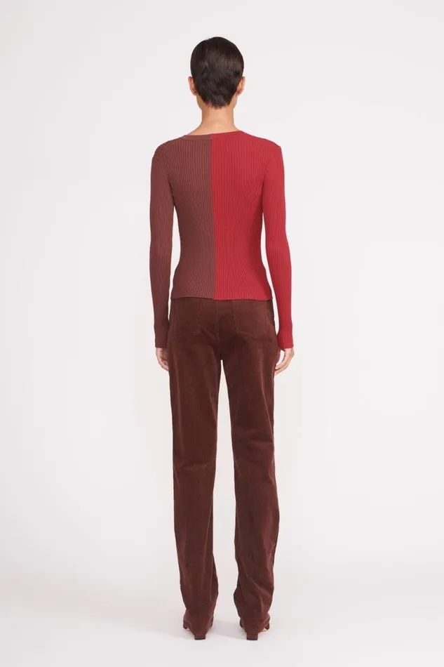 Women STAUD Knits CARGO SWEATER SYRAH CHOCOLATE