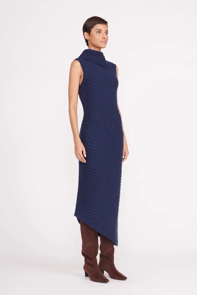 Women STAUD Knits CARY DRESS NAVY
