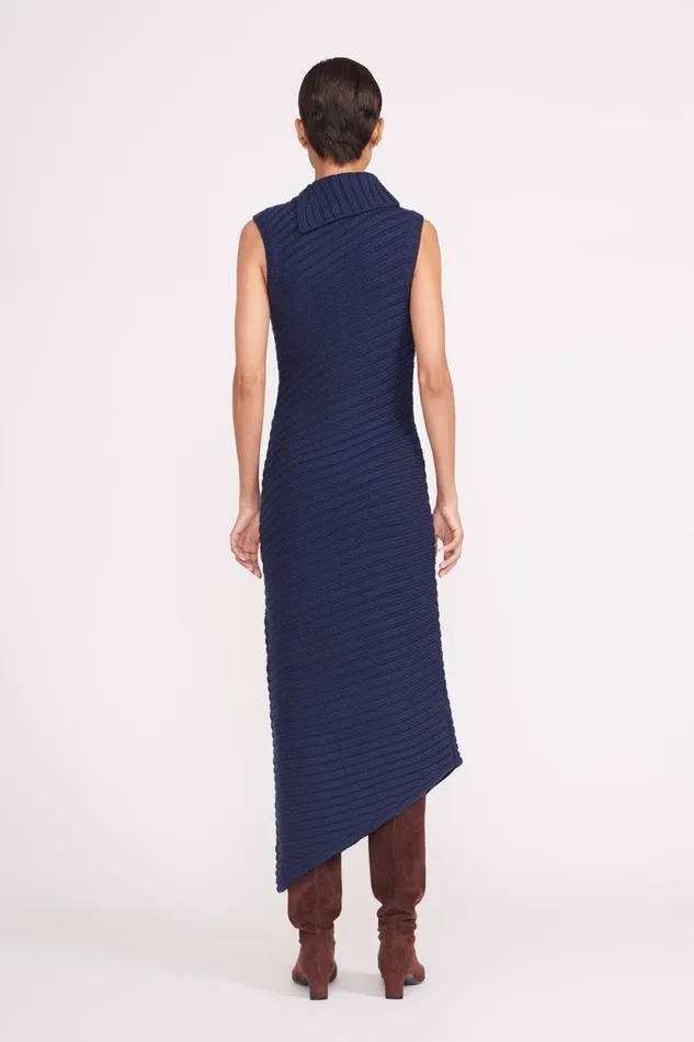 Women STAUD Knits CARY DRESS NAVY