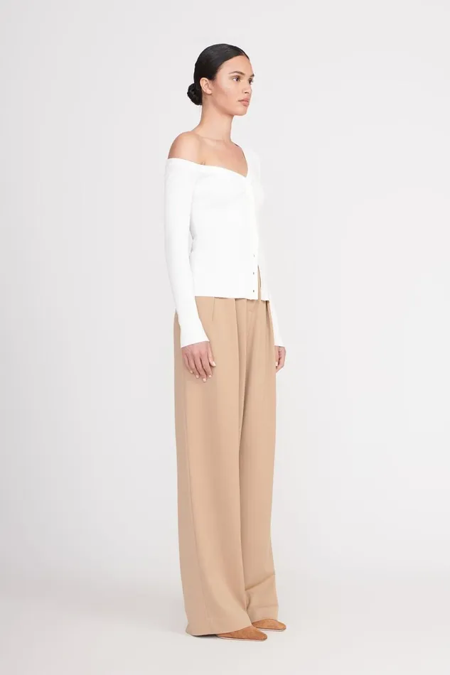 Women STAUD Knits CRAFTSMAN SWEATER IVORY