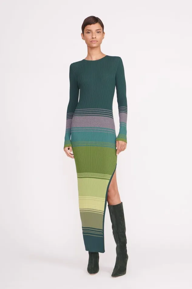Women STAUD Knits EDNA DRESS PINE FOREST