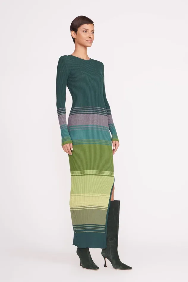 Women STAUD Knits EDNA DRESS PINE FOREST