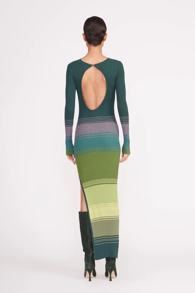 Women STAUD Knits EDNA DRESS PINE FOREST
