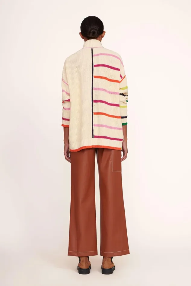 Women STAUD Knits HAMPTON SWEATER CREME RAINBOW MULTI