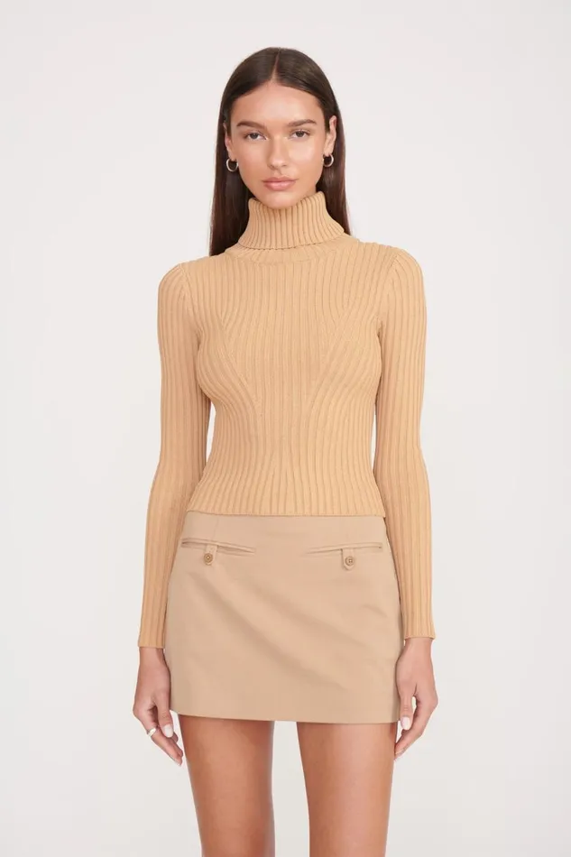 Women STAUD Knits JACE TOP CAMEL