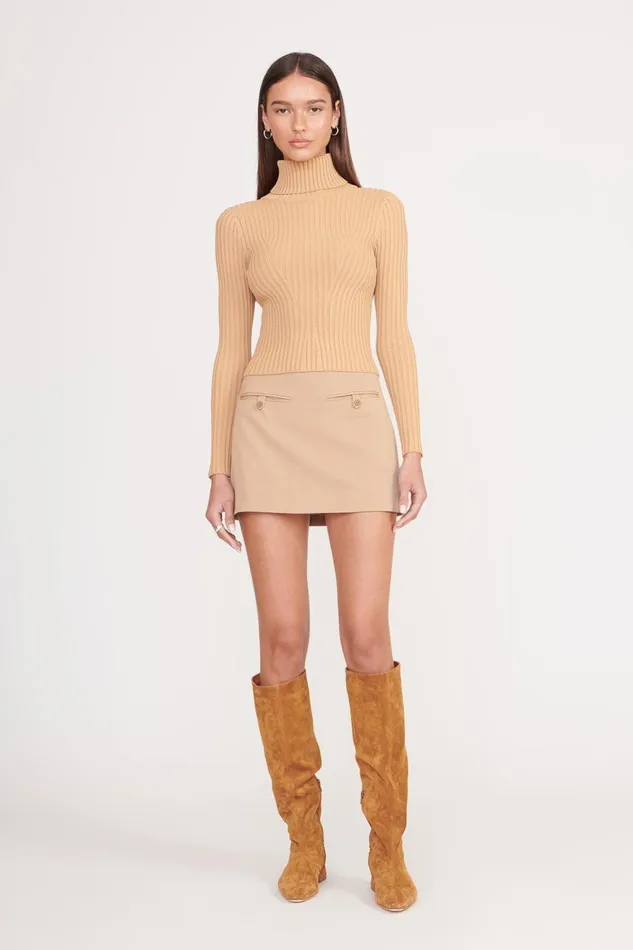 Women STAUD Knits JACE TOP CAMEL