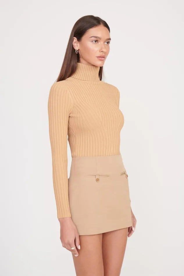 Women STAUD Knits JACE TOP CAMEL