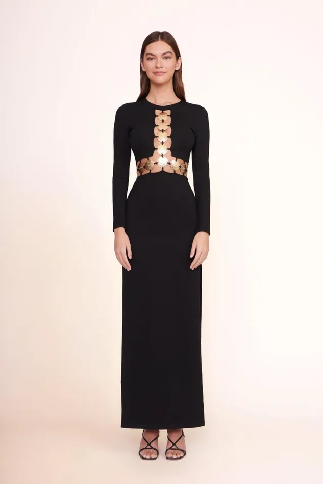 Women STAUD Occasion Dresses DELPHINE DRESS BLACK