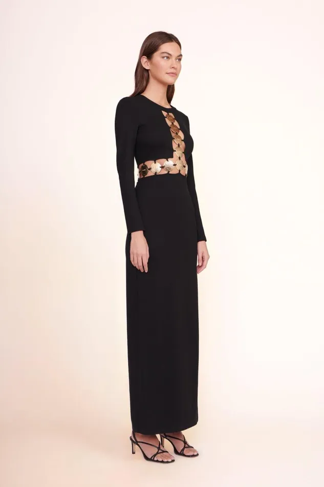 Women STAUD Occasion Dresses DELPHINE DRESS BLACK