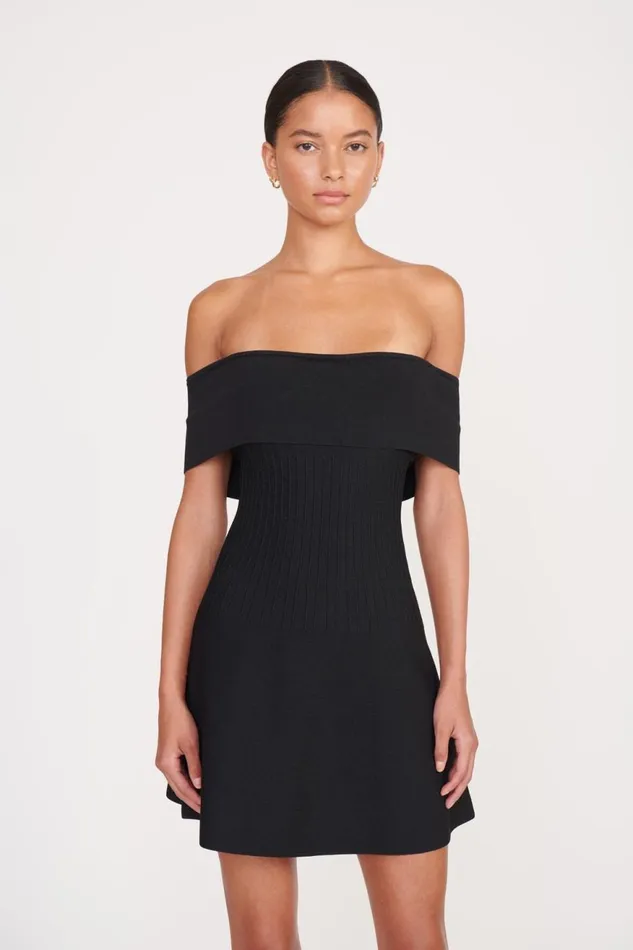 Women STAUD Occasion Dresses MINI ARTISTRY DRESS BLACK
