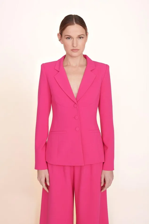 Women STAUD Outerwear and Jackets CARSON BLAZER MAGENTA