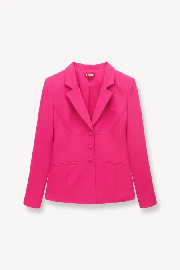 Women STAUD Outerwear and Jackets CARSON BLAZER MAGENTA