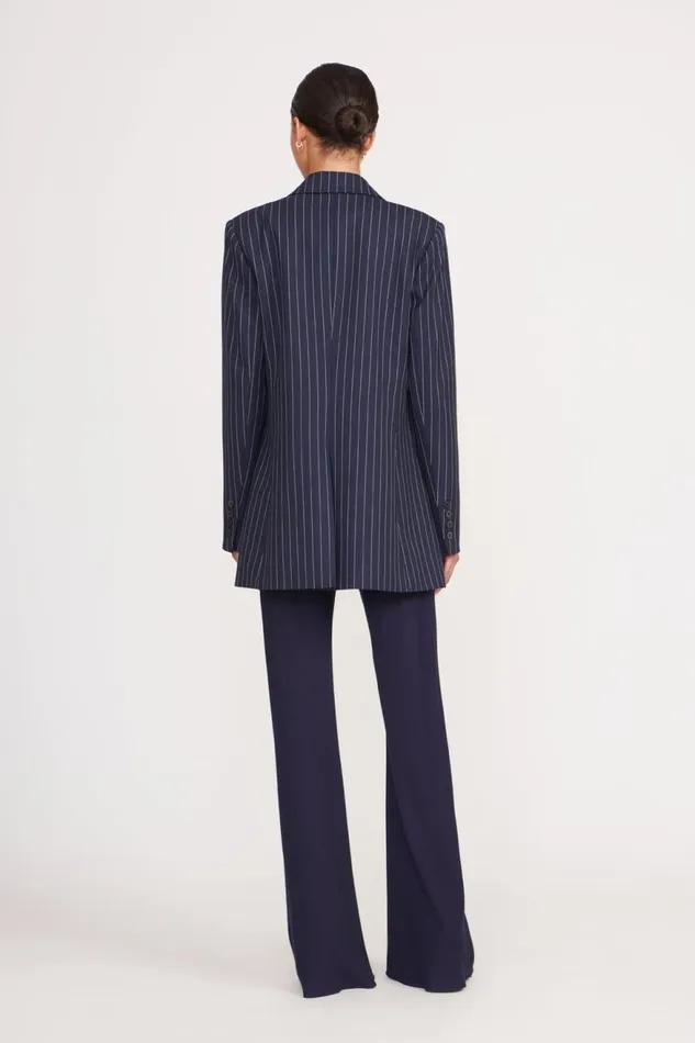 Women STAUD Outerwear and Jackets CITY BLAZER NAVY PINSTRIPE Women STAUD Outerwear and Jackets CITY BLAZER NAVY PINSTRIPE
