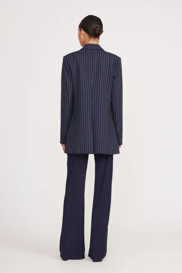 Women STAUD Outerwear and Jackets CITY BLAZER NAVY PINSTRIPE Women STAUD Outerwear and Jackets CITY BLAZER NAVY PINSTRIPE