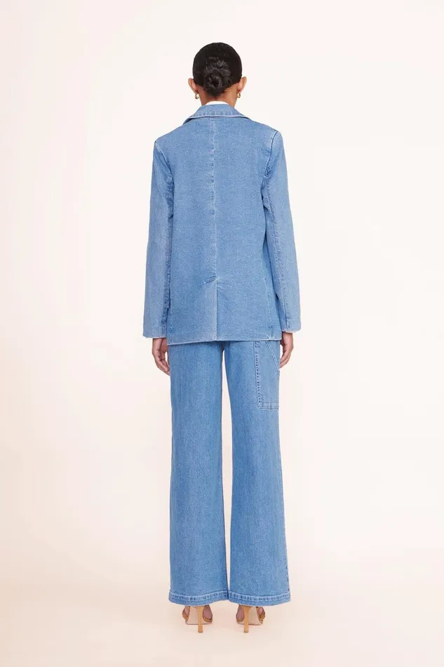 Women STAUD Outerwear and Jackets MAXWELL BLAZER MEDIUM WASH