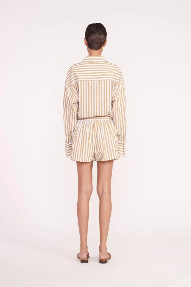 Women STAUD Pants and Shorts ZOEY SHORT KHAKI STRIPE