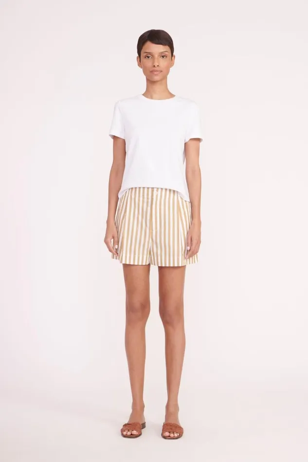 Women STAUD Pants and Shorts ZOEY SHORT KHAKI STRIPE