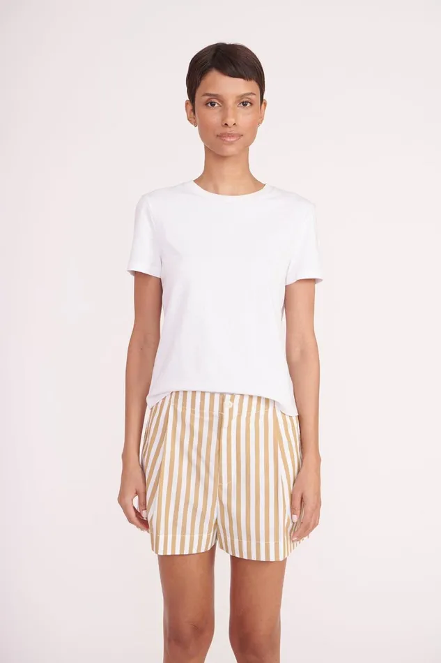 Women STAUD Pants and Shorts ZOEY SHORT KHAKI STRIPE