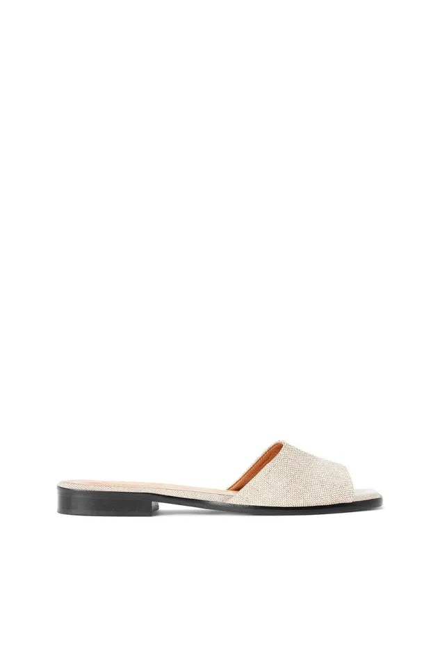 Women STAUD Sandals CASPIAN SLIDE NATURAL LINEN