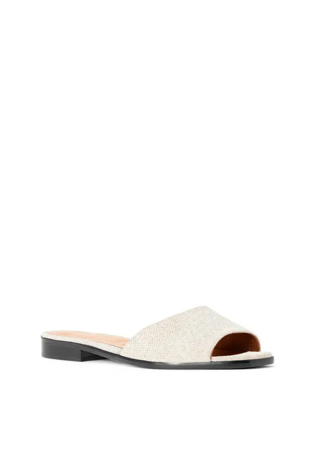 Women STAUD Sandals CASPIAN SLIDE NATURAL LINEN