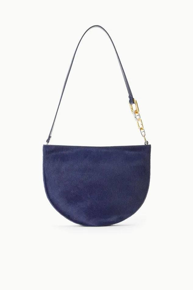 Women STAUD Shoulder COLT SHOULDER BAG NAVY HAIRCALF