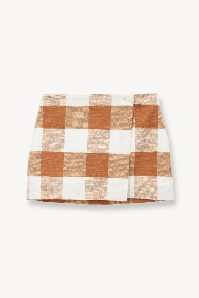 Women STAUD Skirts TOUR SKIRT TOBACCO GINGHAM