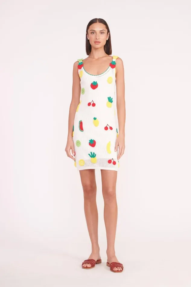 Women STAUD Swim MINI MARACUYA DRESS CROCHET FRUIT