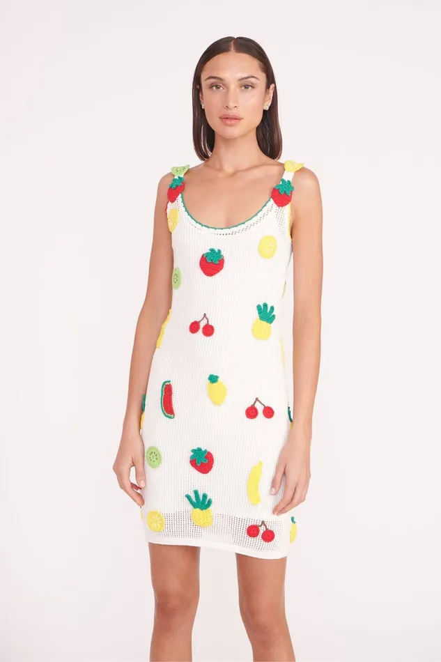 Women STAUD Swim MINI MARACUYA DRESS CROCHET FRUIT