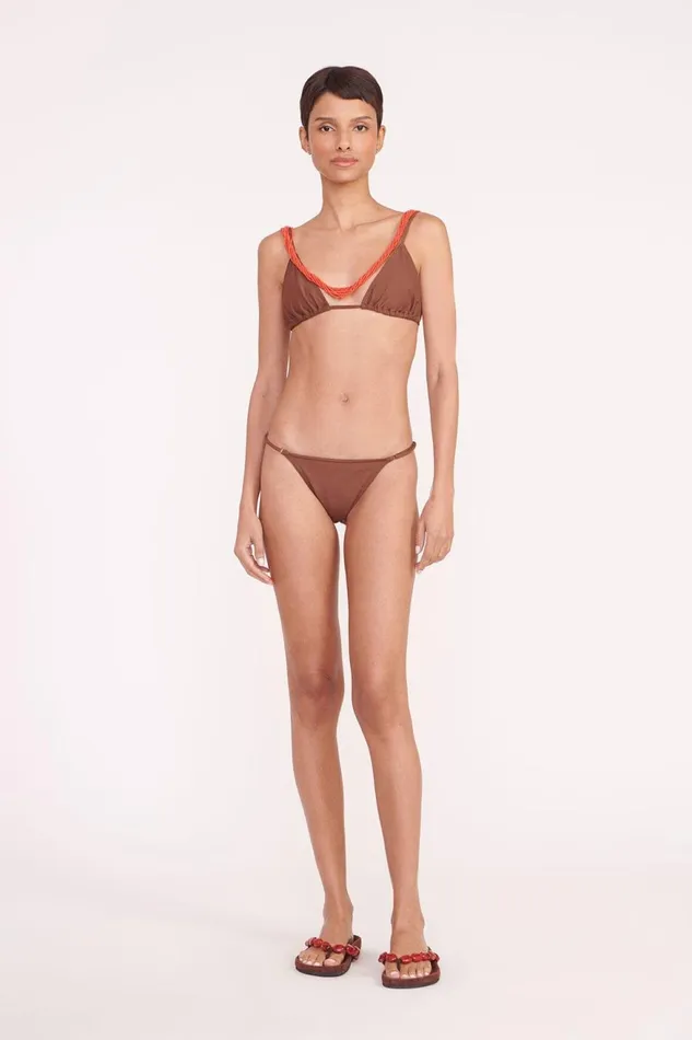 Women STAUD Swim OLIVIA BEADED TRIANGLE TOP CLOVE
