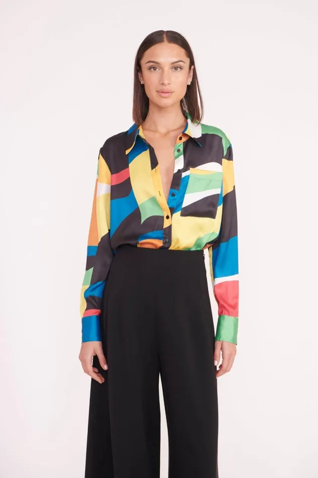 Women STAUD Tops MARTHA TUNIC MARBLE WAVE
