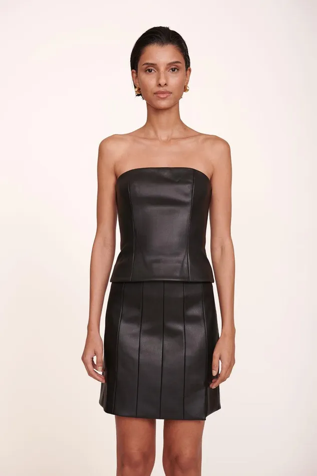 Women STAUD Tops TRACING TOP BLACK VEGAN LEATHER