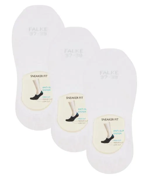 Women Step 3Pack Women No Show Socks White FALKE No Show Socks