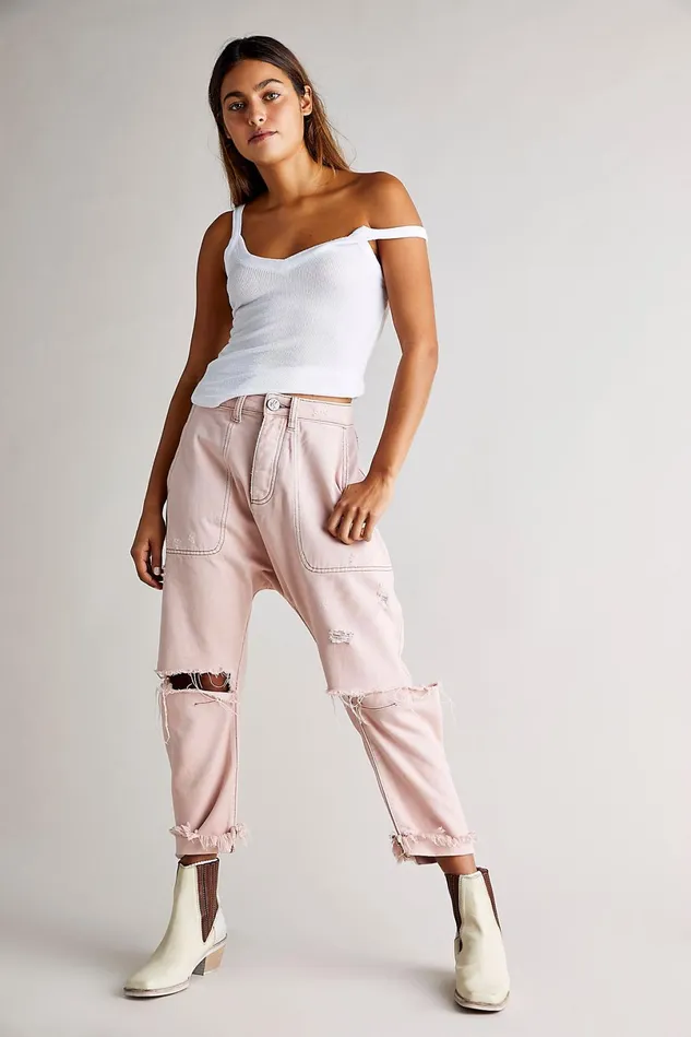 Women StraightLeg Jeans Free People OneTeaspoon Sinners Jeans Pink