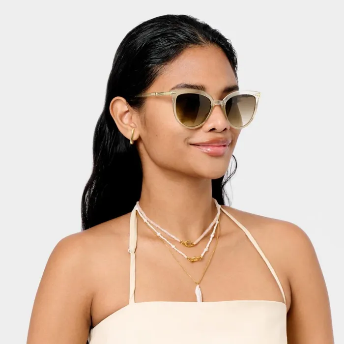 Women Sunglasses and Cases Katie Loxton Ravello Transparent Nude Sunglasses