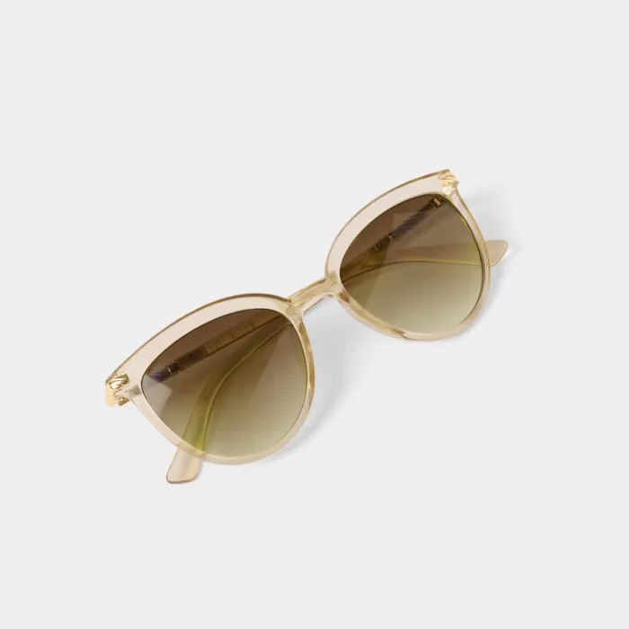 Women Sunglasses and Cases Katie Loxton Ravello Transparent Nude Sunglasses