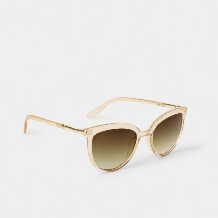 Women Sunglasses and Cases Katie Loxton Ravello Transparent Nude Sunglasses