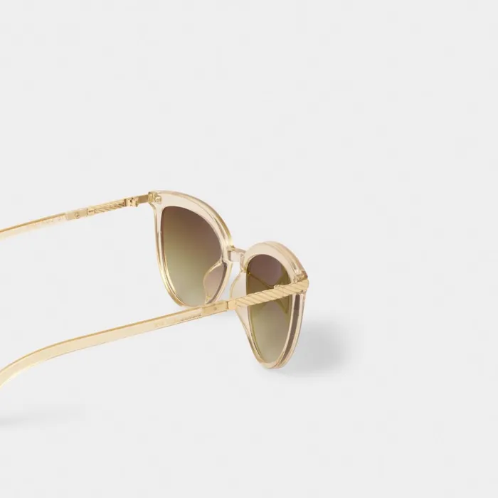 Women Sunglasses and Cases Katie Loxton Ravello Transparent Nude Sunglasses