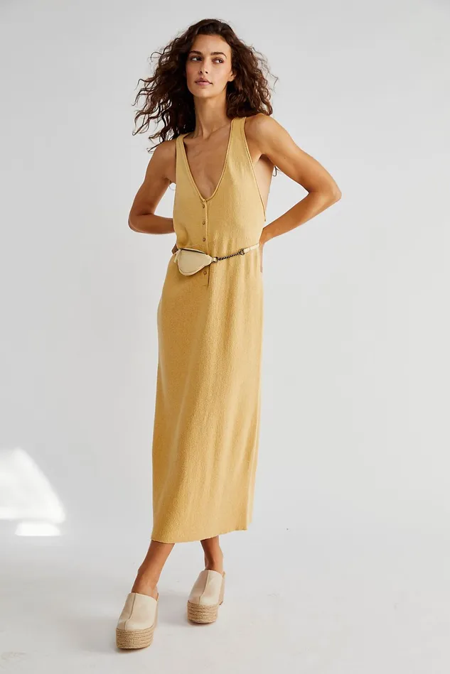 Women Sweater Dresses Free People Bailey Sweater Midi Dress Ginger Sugar