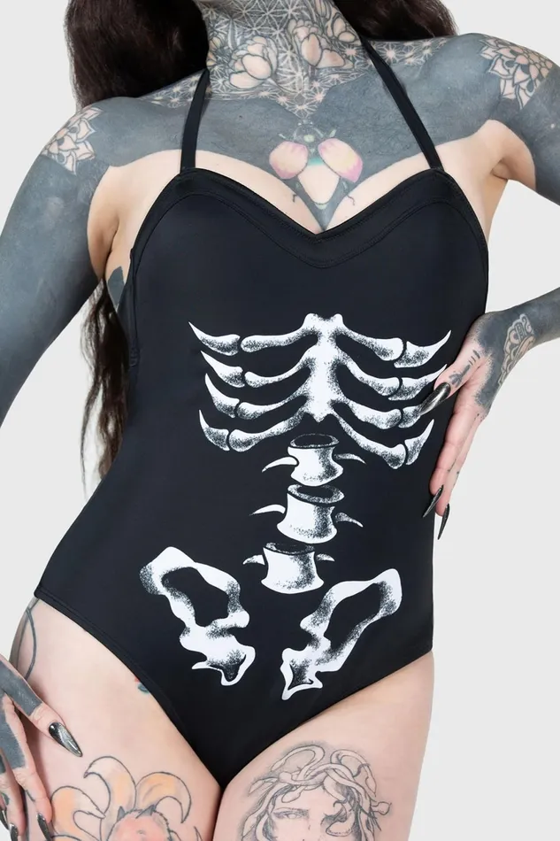 Women Swim Killstar Show Your Bones Swimsuit