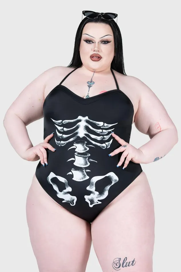 Women Swim Killstar Show Your Bones Swimsuit
