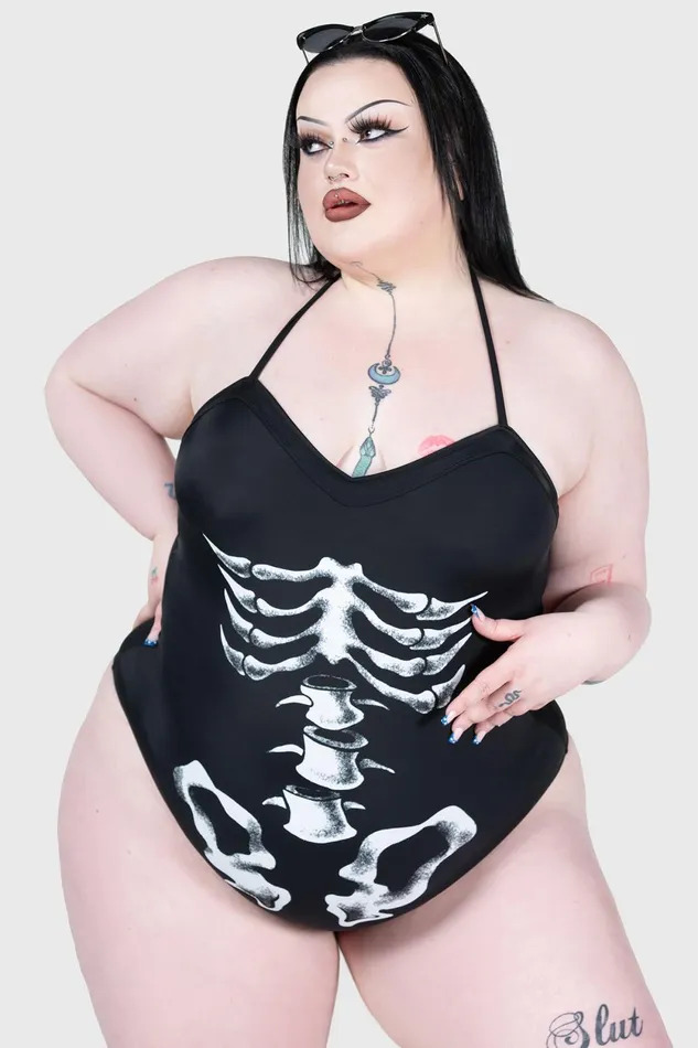 Women Swim Killstar Show Your Bones Swimsuit