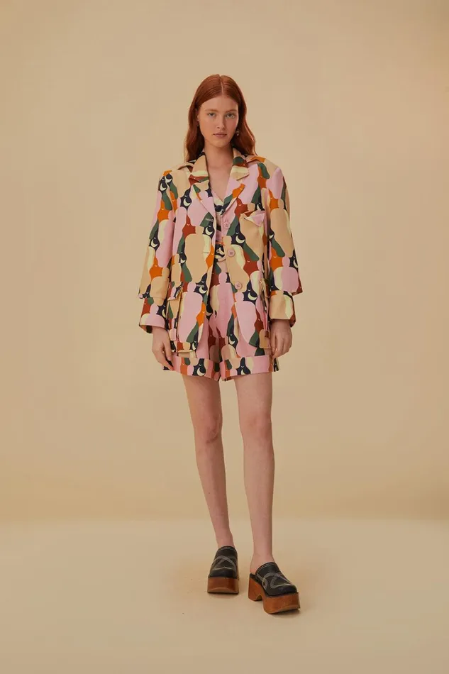Women The Kiss Multicolor Cut Out Blazer The Kiss Multicolor FARM Rio Blazers