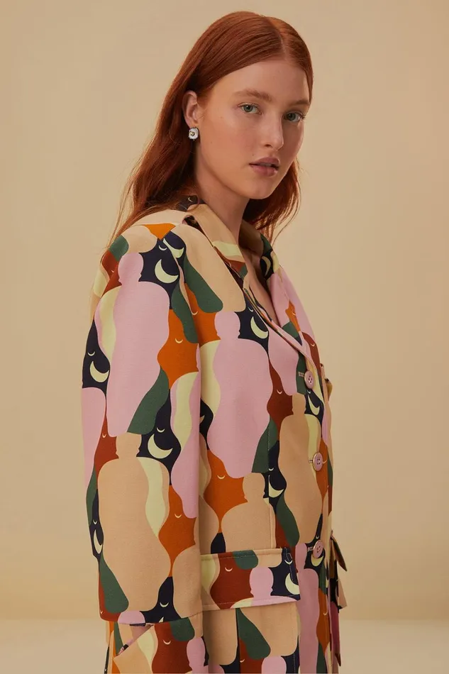 Women The Kiss Multicolor Cut Out Blazer The Kiss Multicolor FARM Rio Blazers
