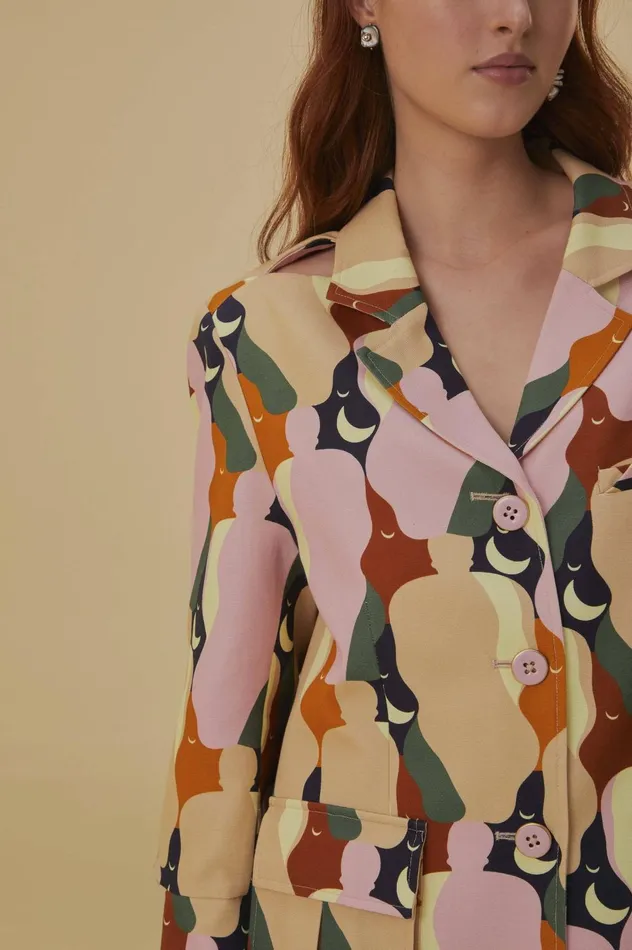 Women The Kiss Multicolor Cut Out Blazer The Kiss Multicolor FARM Rio Blazers