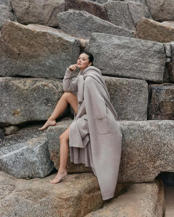 Women The Peony Lim Wrap SkirtIn Oatmeal Brown Oatmeal Brown NPeal Dresses and Skirts