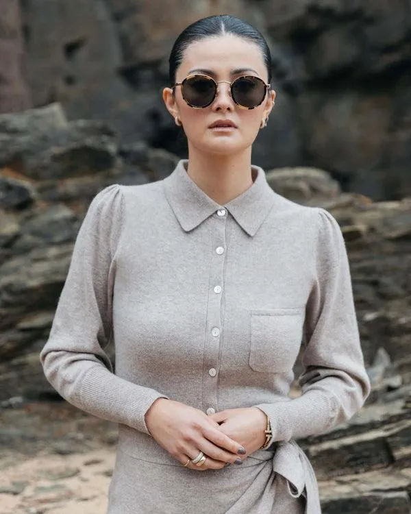 Women The Peony Lim Wrap SkirtIn Oatmeal Brown Oatmeal Brown NPeal Dresses and Skirts