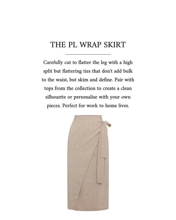 Women The Peony Lim Wrap SkirtIn Oatmeal Brown Oatmeal Brown NPeal Dresses and Skirts