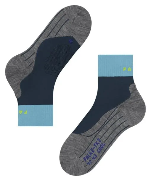 Women TK2 Explore Cool Short Women Trekking Short Sock Navy FALKE Hiking Socks